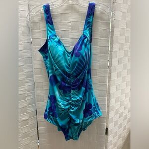 Maxine of Hollywood, One Piece Girl Leg, Swimsuit, Size 12